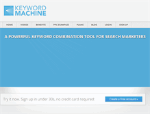 Tablet Screenshot of keywordmachine.com